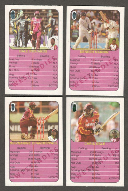 (AOP) India CRICKET West Indies players trading cards with player statistics (4)