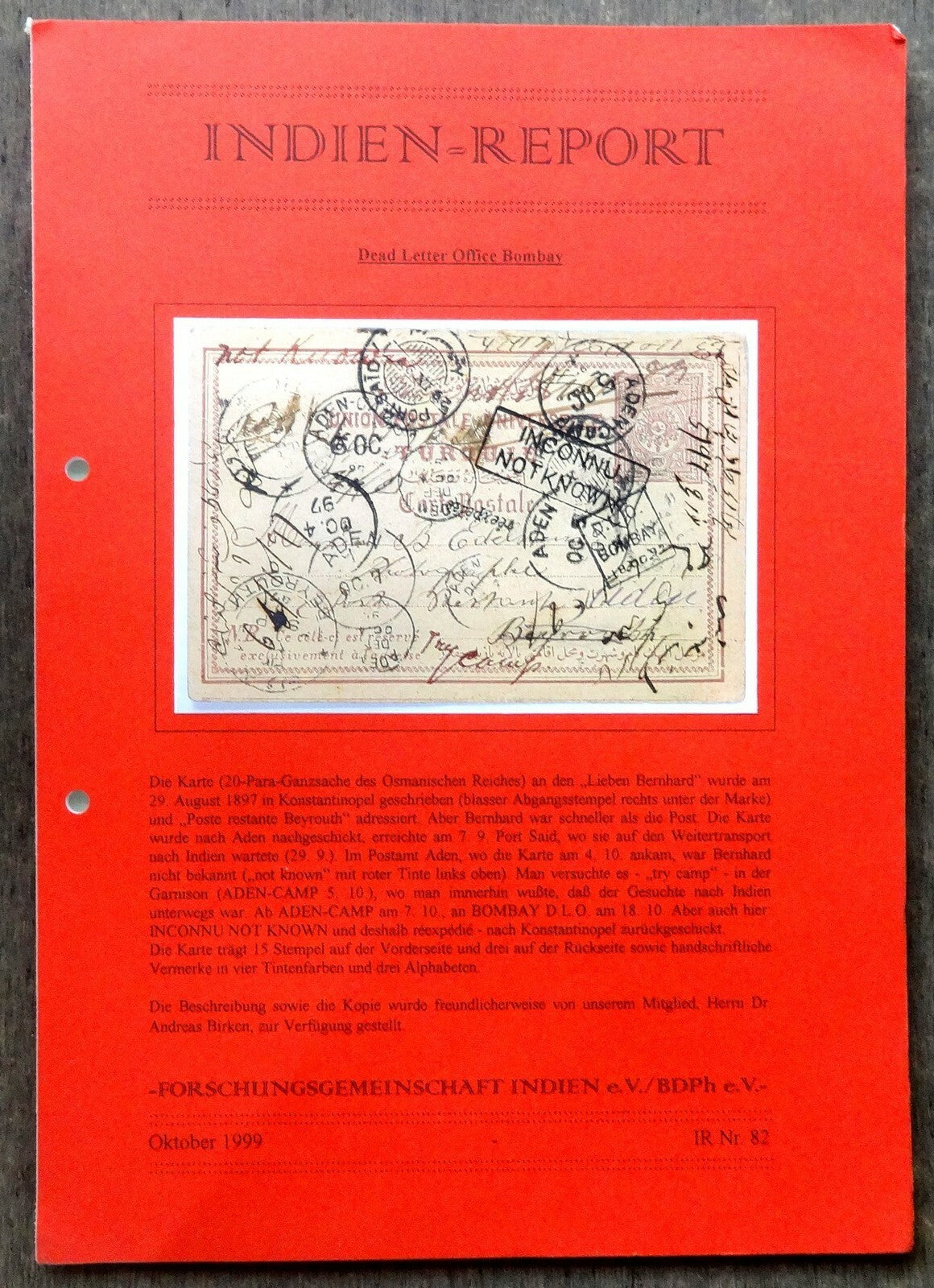 INDIEN REPORT ISC India Study Circle Germany Journal October 1999