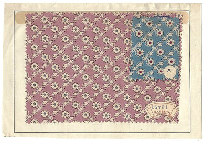 Sanshin Trading Kobe Japan 1940s textile sample booklet for India