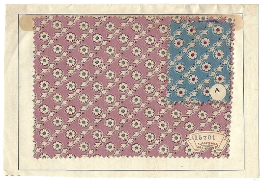 Sanshin Trading Kobe Japan 1940s textile sample booklet for India