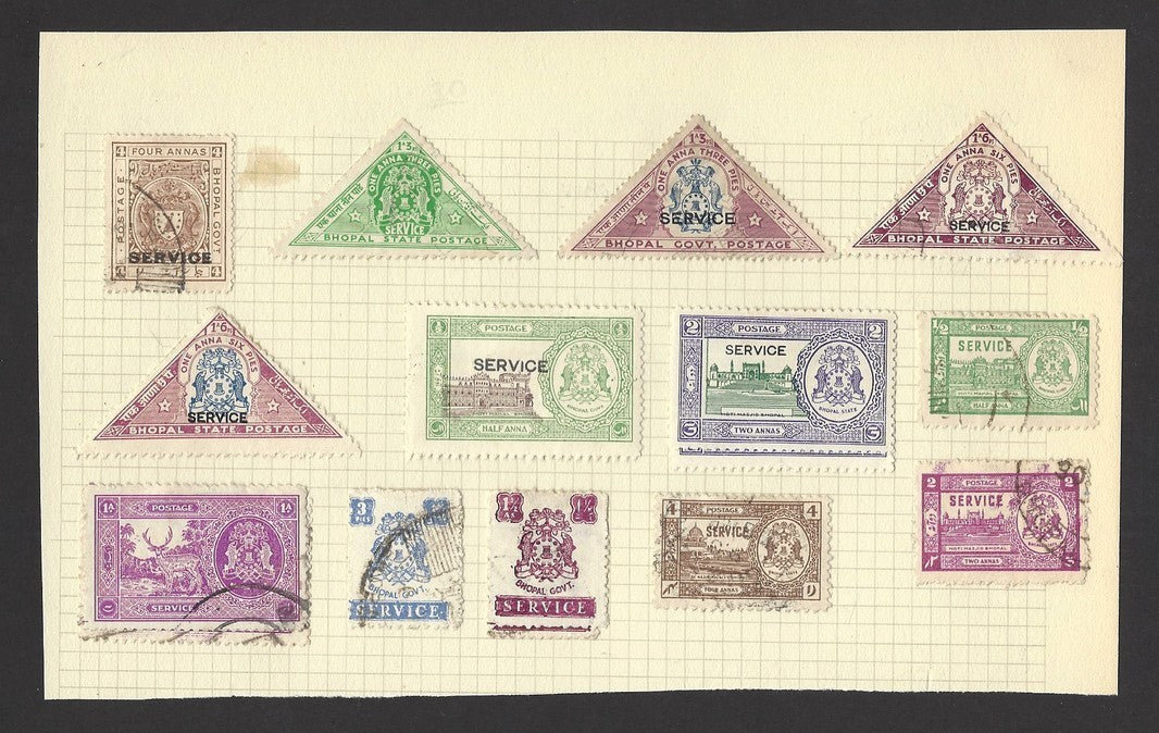 India Bhopal State mint & used collection