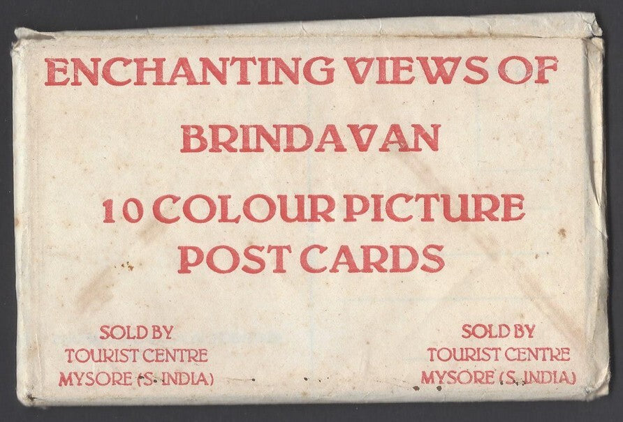 AOP India MYSORE packet of 10 vintage postcards BRINDAVAN