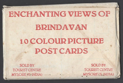 AOP India MYSORE packet of 10 vintage postcards BRINDAVAN