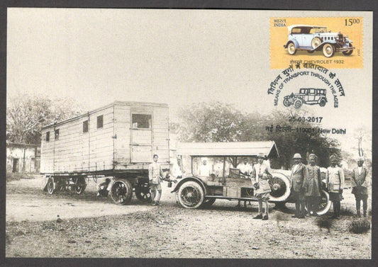 India souvenir VINTAGE CARS card Donkey Work for a REGAL ROLLS ROYCE