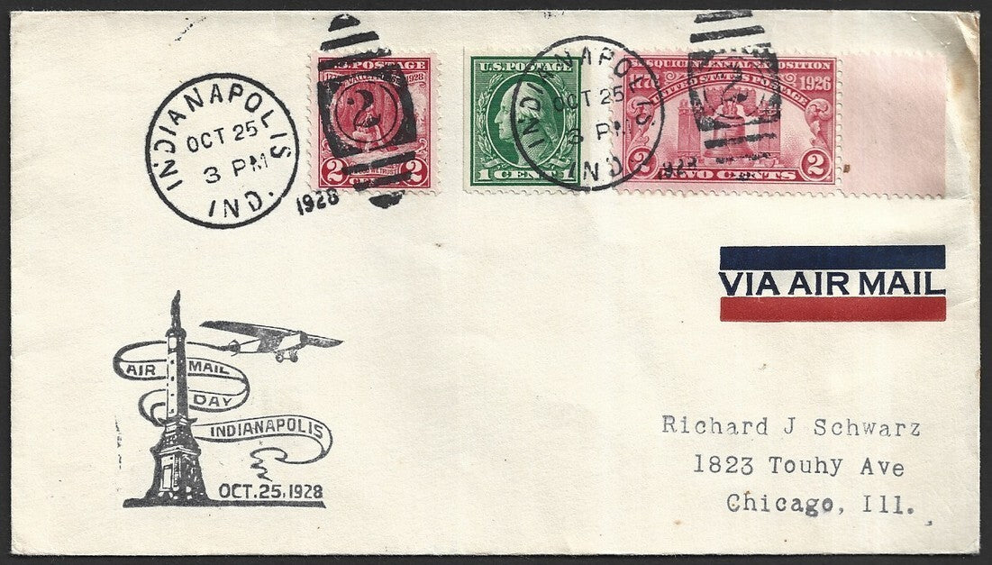 US 1928 Air Mail Day, Indianapolis cover