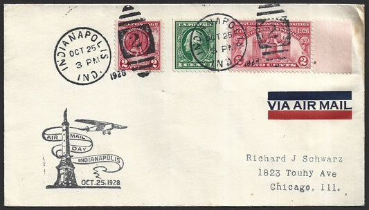 US 1928 Air Mail Day, Indianapolis cover