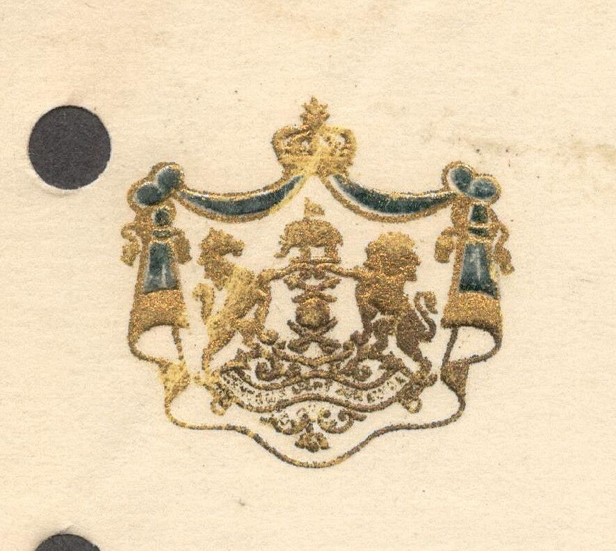 India crested letter PATIALA STATE