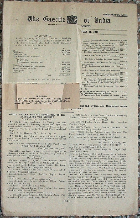 India 10 Gazettes with vivid tales of exceptional bravery