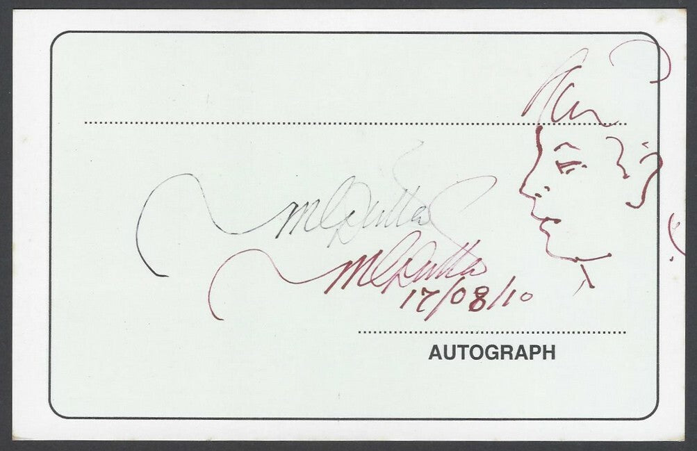 AOP M C Dutta, Artist pen sketch on autograph card India