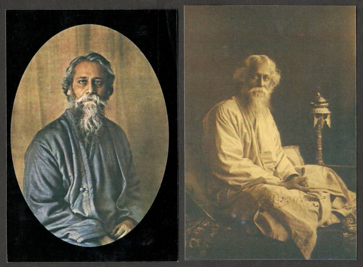(AOP) India RABINDRANATH TAGORE postcards by Santiniketan (3)