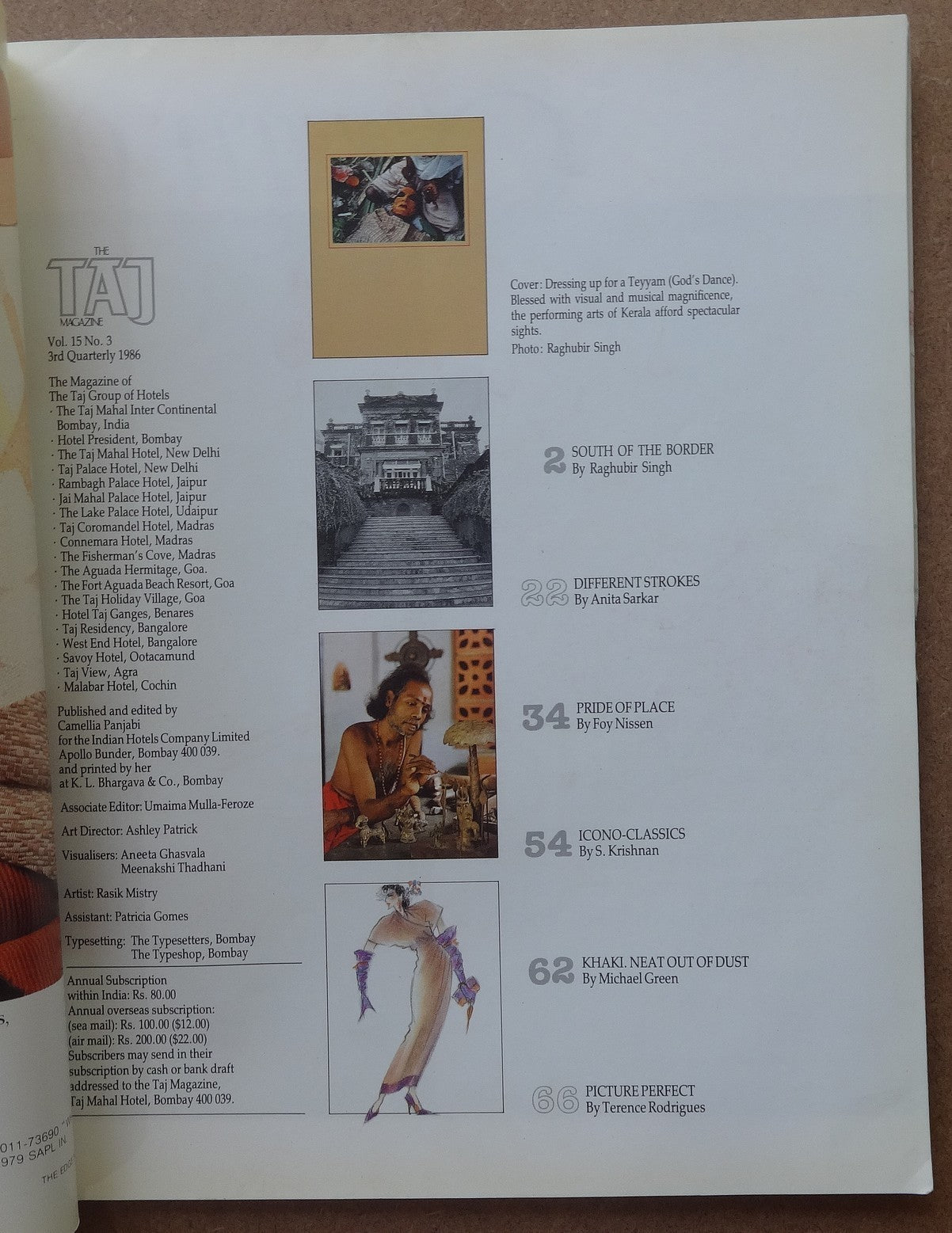 India Taj Mahal Hotel in-house magazine TAJ 1985-1986 (4)