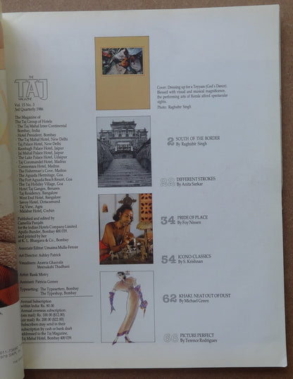 India Taj Mahal Hotel in-house magazine TAJ 1985-1986 (4)