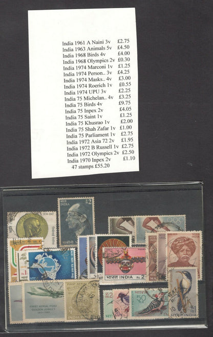 India 1951-2008 used & MNH collection SCV $434.25+++