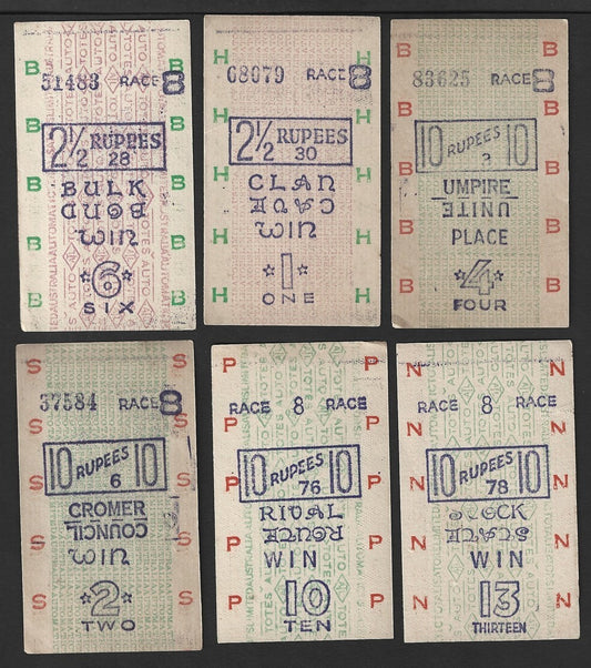 India vintage Race Course betting tickets (6)