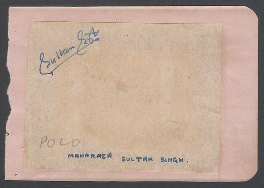 AOP India POLO Maharaja Sultan Singh signed autograph book page
