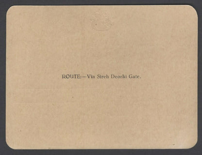 AOP India JAIPUR STATE crested 1945 invitation card