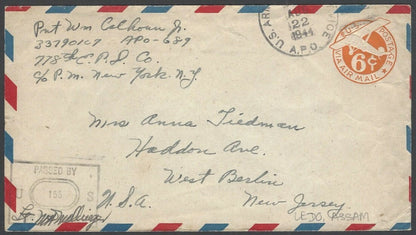 India WW2 US Army Postal Service A.P.O. 689 Ledo, Assam 1944 cover