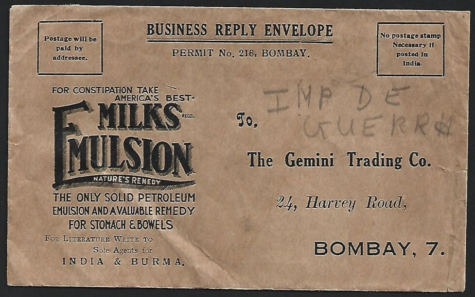 India MILKS EMULSION Hormon Restorative for Men pictorial advertisement cover