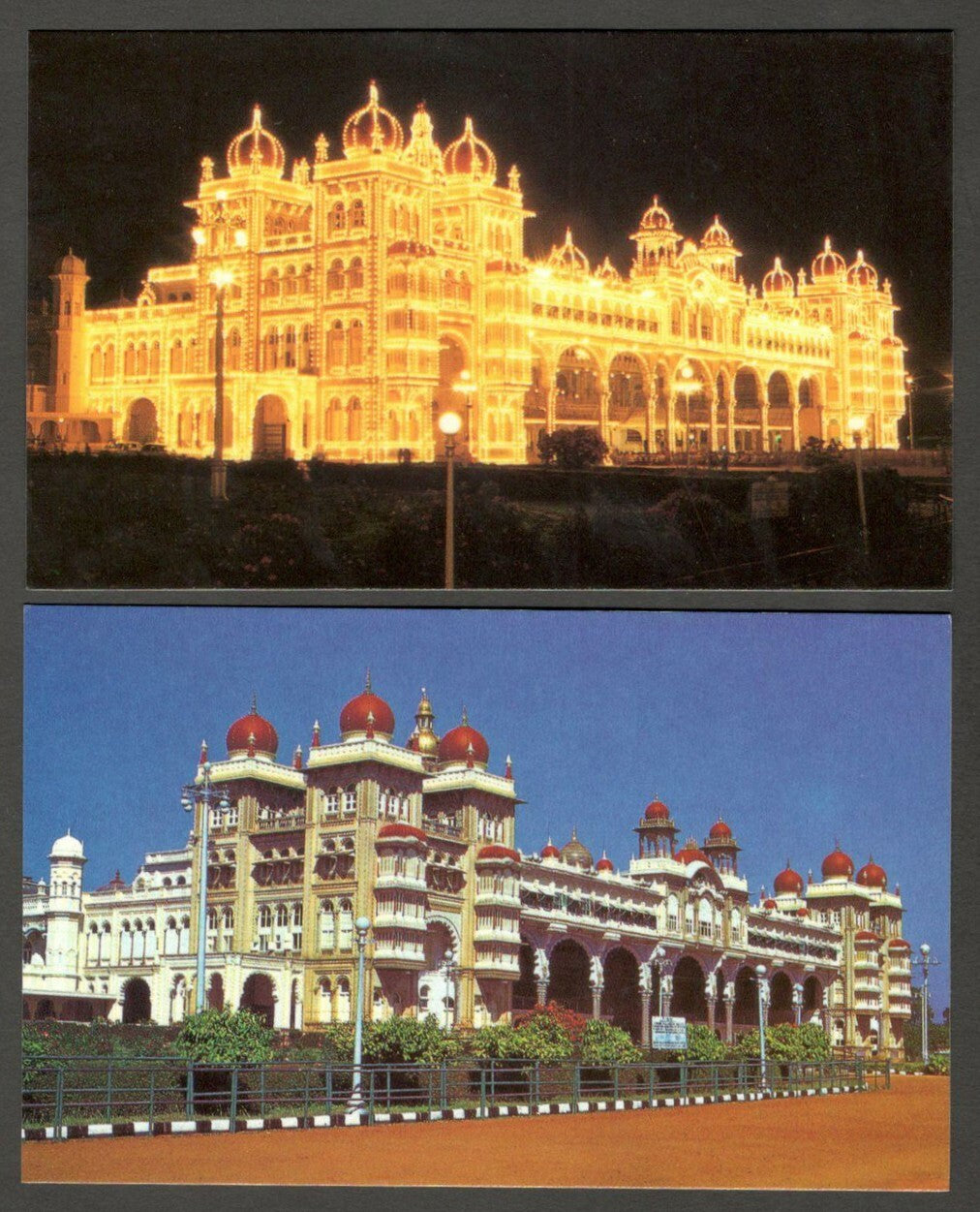 India Mysore set of 10 vintage postcards c.1970's-80's