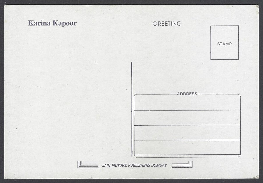 AOP India vintage Bollywood postcard KAREENA KAPOOR