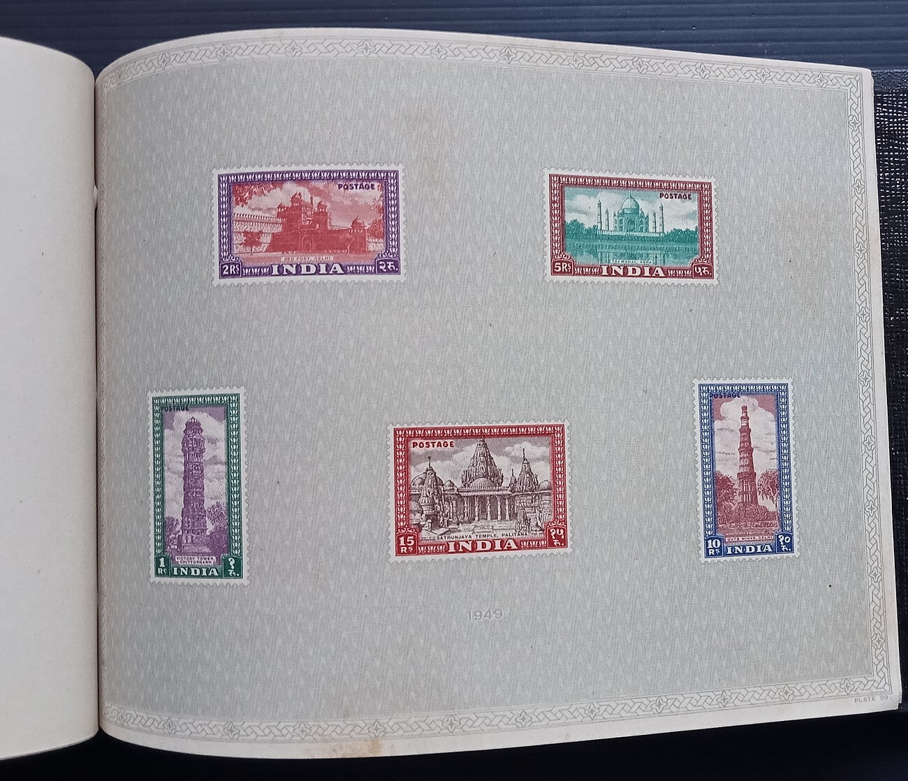 India 1954 Postage Stamp Centenary official album Replicas of all issued stamps