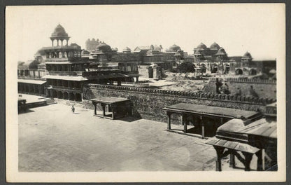 AOP India vintage rppc real photo postcard PANCH MAHAL, FATEHPUR SIKRI