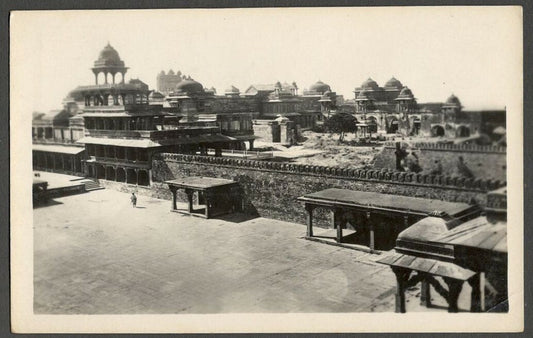 AOP India vintage rppc real photo postcard PANCH MAHAL, FATEHPUR SIKRI