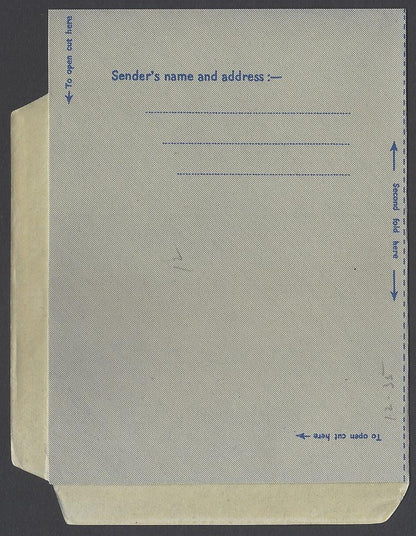 AOP India aerogramme air letter 10a canc 1956