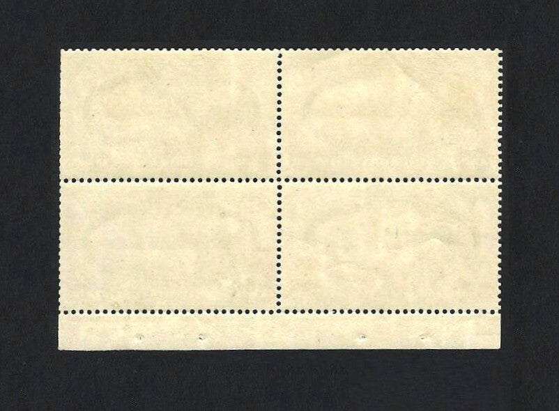 India WW1 1/2a Bombay Presidency War Fund label MNH pane of 4
