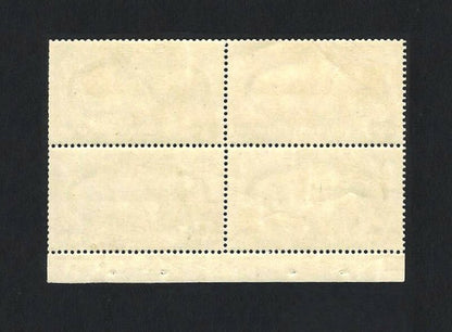 India WW1 1/2a Bombay Presidency War Fund label MNH pane of 4