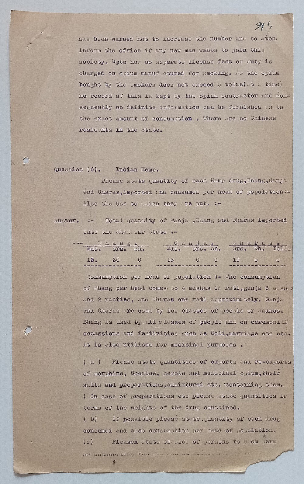 AOP India Official correspondence - OPIUM & OTHER DANGEROUS DRUG 1931-32