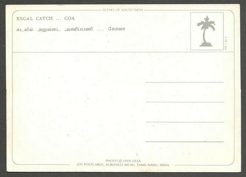 AOP India Goa Fish vintage Auroville postcards (3)
