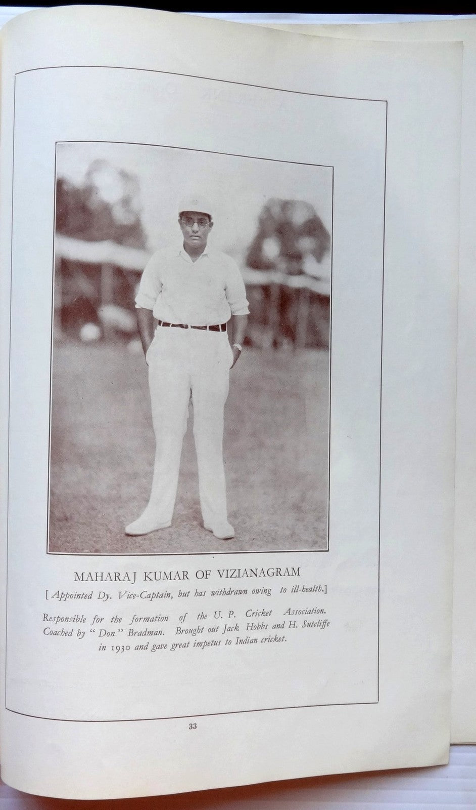 India CRICKET 1932 Tour of England illustrated souvenir 48pgs no cover
