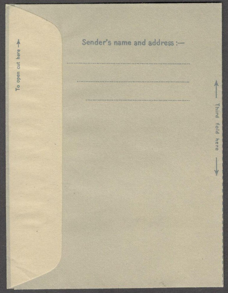 India 1951 aerogramme 8a used first day to England (correct rate)