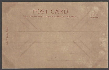 India Bund Gardens shewing Bandstand, POONA vintage colour litho postcard