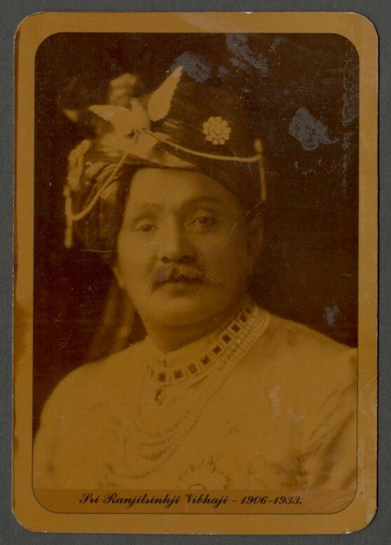 AOP India vintage look replica postcard Maharaja Sri Ranjitsinhji Vibhaji