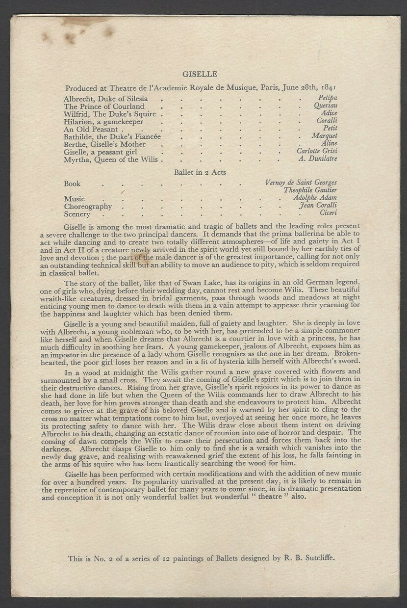 B.I. British India Line Ballets menu cards (4)