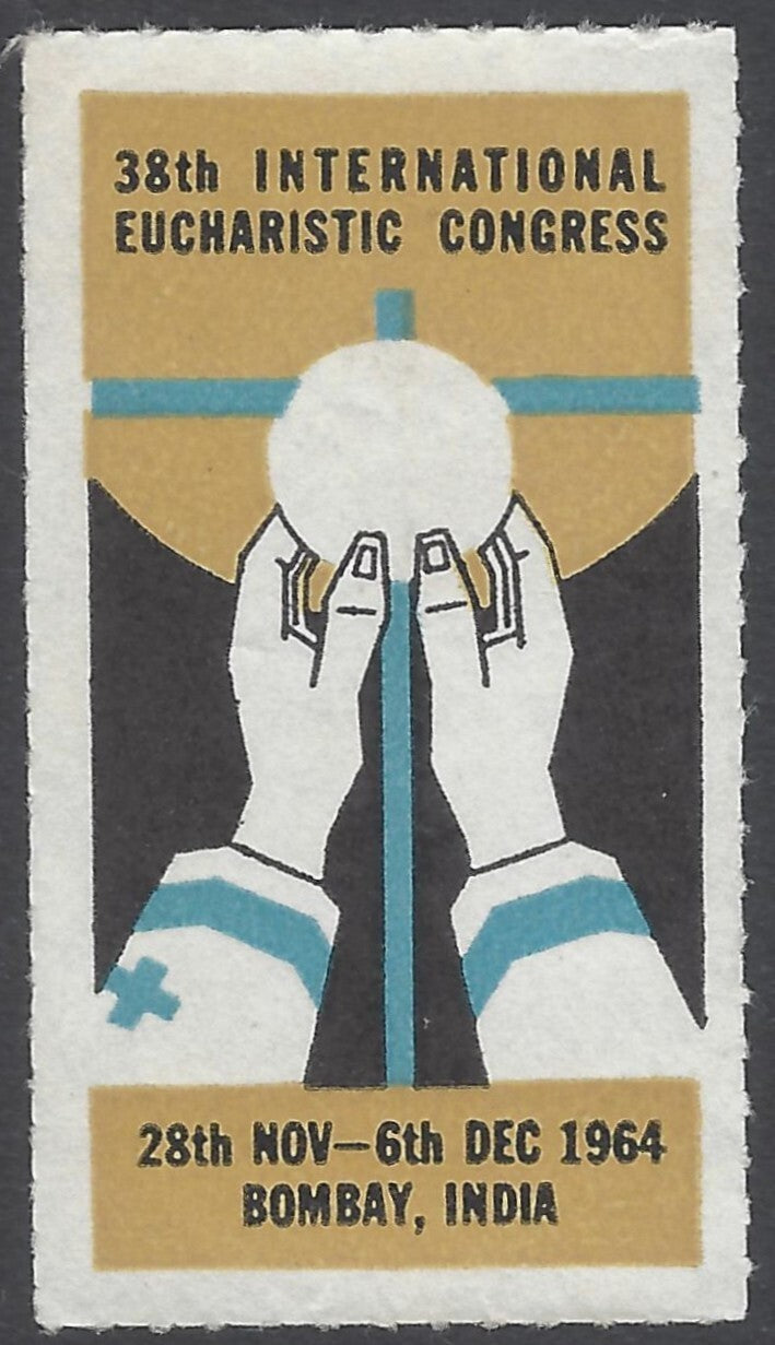 AOP India Catholic - 1964 Intl Eucharistic Congress, Bombay label