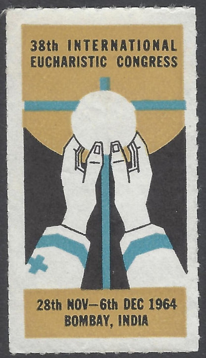 AOP India Catholic - 1964 Intl Eucharistic Congress, Bombay label