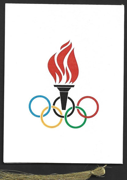 India 2024 Paris Olympics souvenir with 1908 London, England Olympics cachet