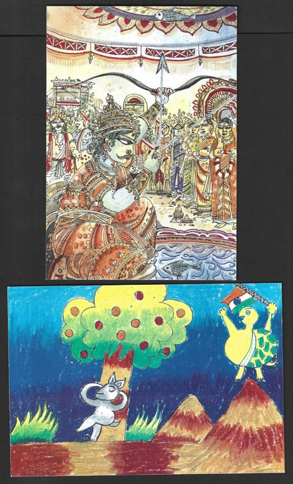 India 2006 Children's Day set of 4 maxi cards in folder