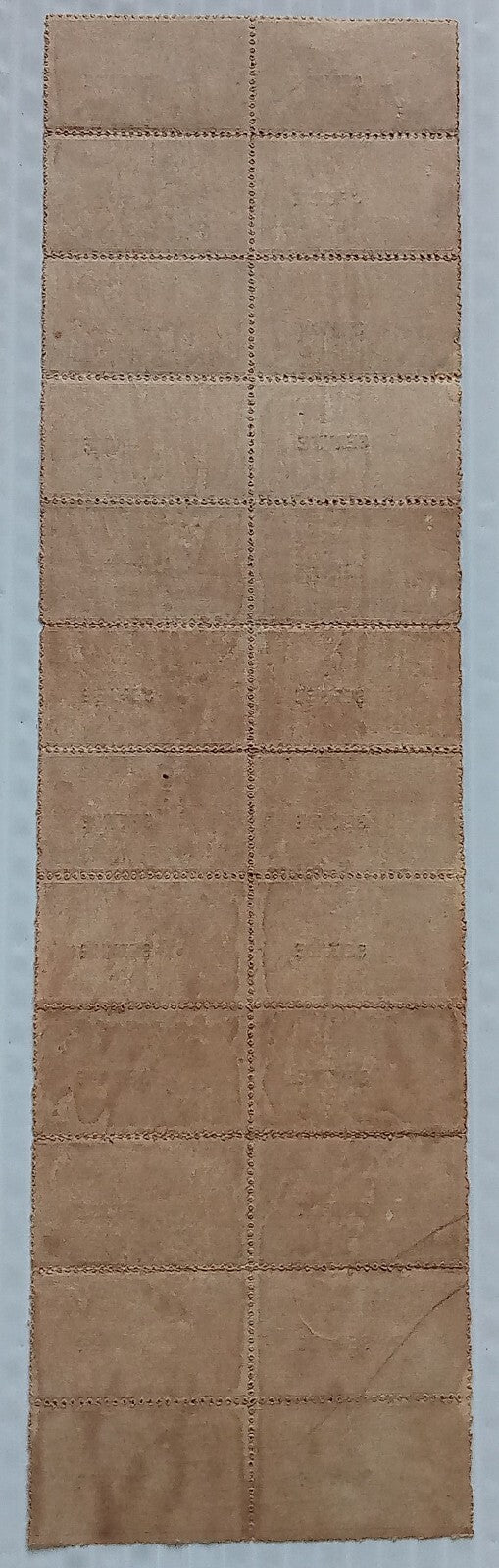 India Travancore 1942 6ca perf. 12 used block of 24. SG O103 £12