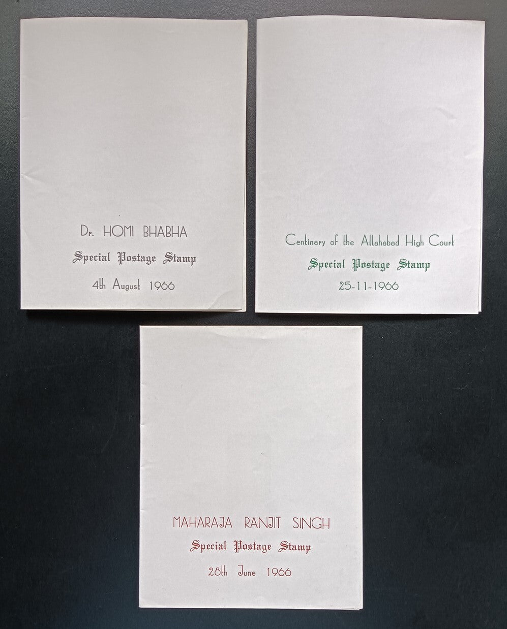India 1966-68 Special Postage stamp first day folders (6)