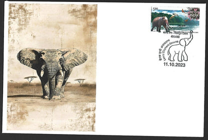 India 2023 LEMRU ELEPHANT RESERVE Special covers (5)
