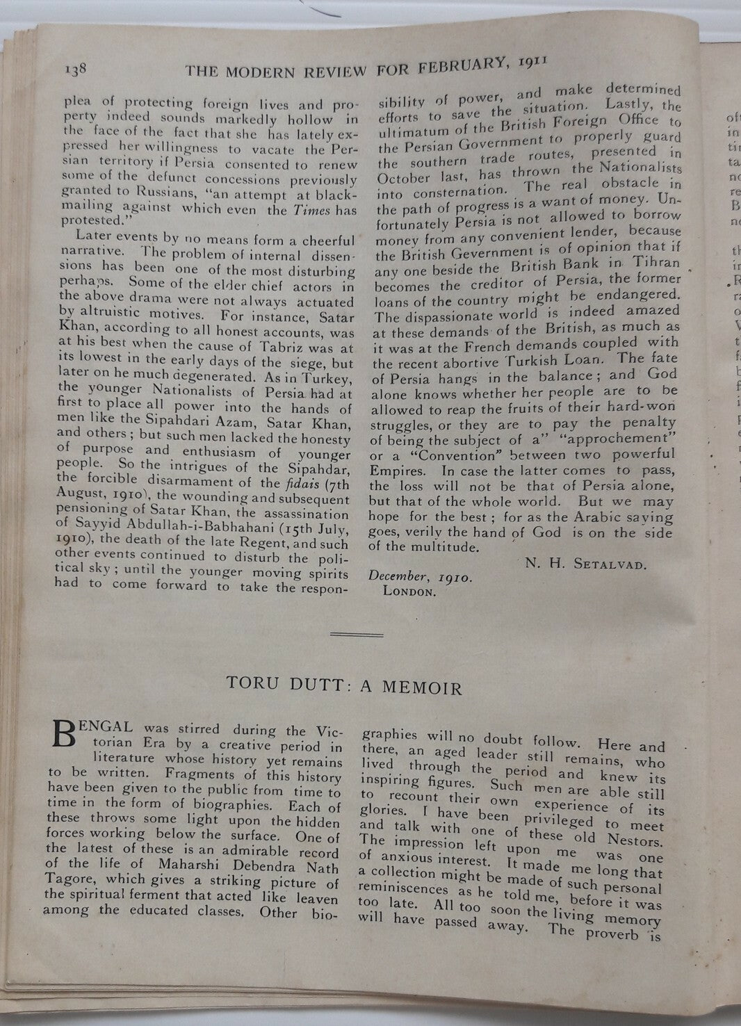 India Modern Review 1911 Tolstoy CF Andrews 5 plates etc SEE CONDITION