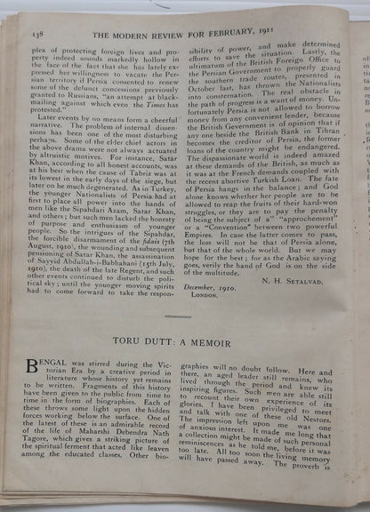 India Modern Review 1911 Tolstoy CF Andrews 5 plates etc SEE CONDITION