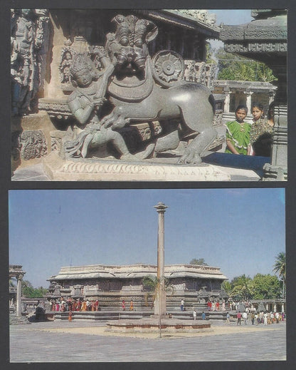 AOP India ARCHITECTURAL VIEWS OF BELUR packet of 10 picture postcards