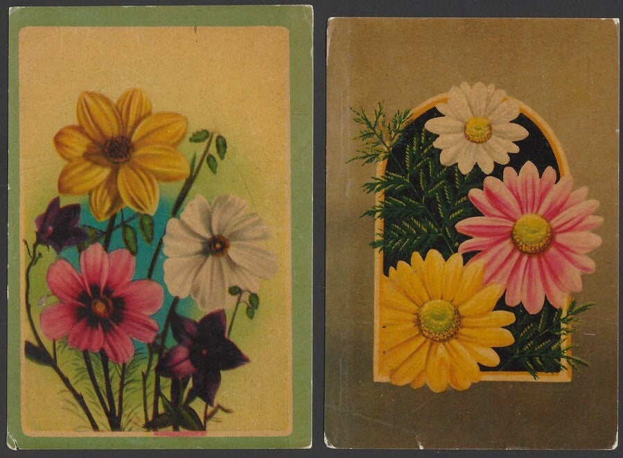 India Flowers vintage postcards (9)