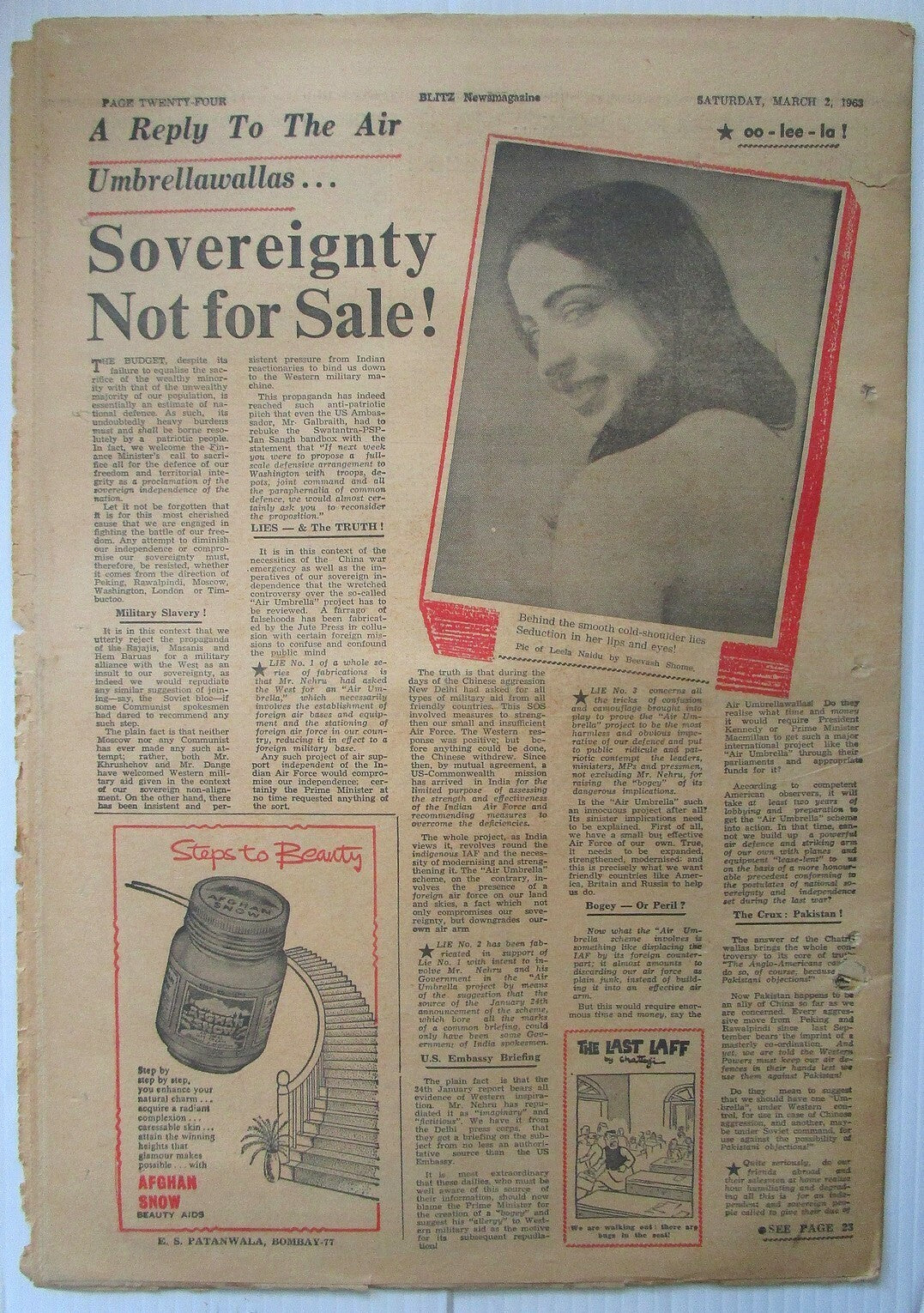 India Blitz 2 March 1963 issue BOOK THE BANDITS OF BIG BIZ! see condition