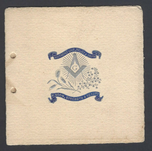 AOP India 1914 Masonic greeting card